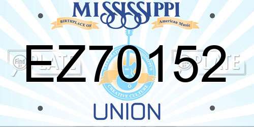 EZ70152 Mississippi License Plate