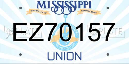 EZ70157 Mississippi License Plate
