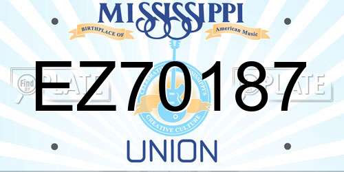 EZ70187 Mississippi License Plate