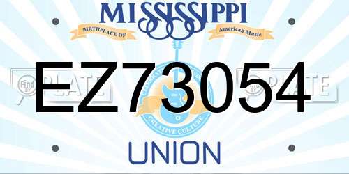 EZ73054 Mississippi License Plate