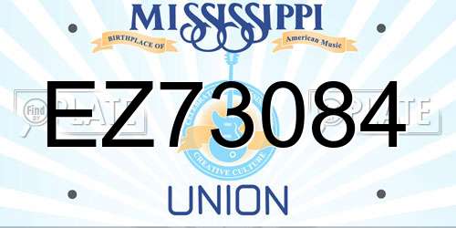 EZ73084 Mississippi License Plate