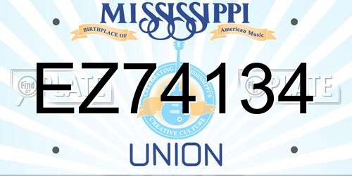 EZ74134 Mississippi License Plate