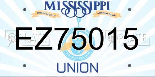 EZ75015 Mississippi License Plate