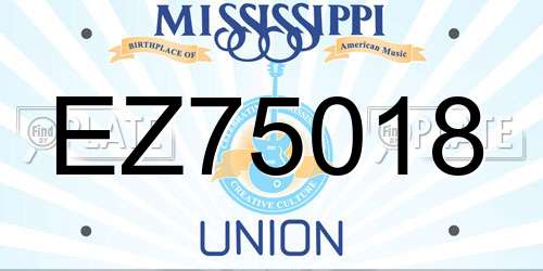 EZ75018 Mississippi License Plate