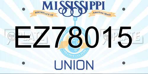 EZ78015 Mississippi License Plate