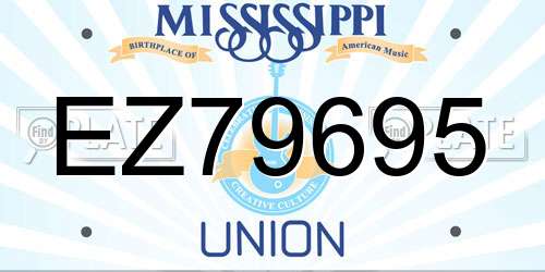 EZ79695 Mississippi License Plate