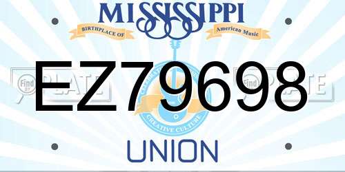 EZ79698 Mississippi License Plate
