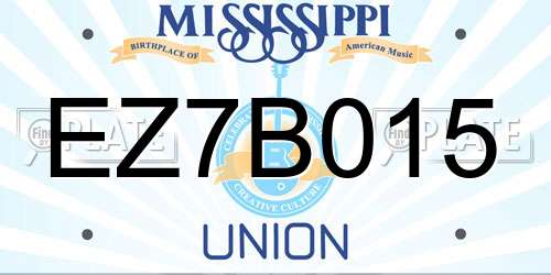 EZ7B015 Mississippi License Plate