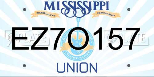 EZ7O157 Mississippi License Plate
