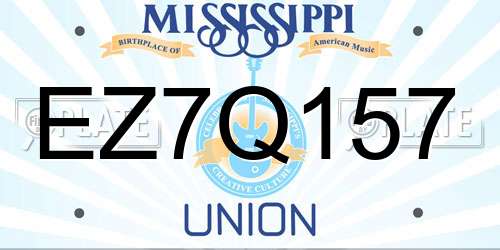 EZ7Q157 Mississippi License Plate