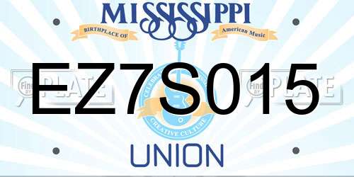 EZ7S015 Mississippi License Plate