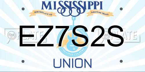 EZ7S2S Mississippi License Plate