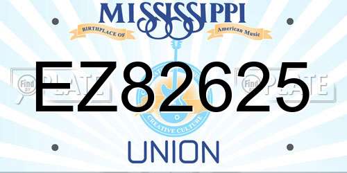 EZ82625 Mississippi License Plate