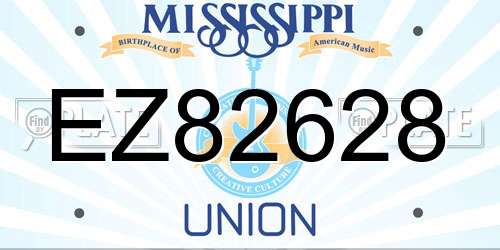 EZ82628 Mississippi License Plate