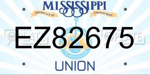 EZ82675 Mississippi License Plate