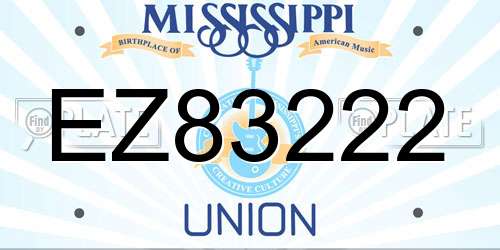 EZ83222 Mississippi License Plate
