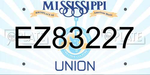 EZ83227 Mississippi License Plate