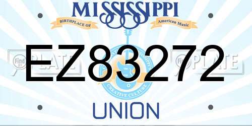 EZ83272 Mississippi License Plate