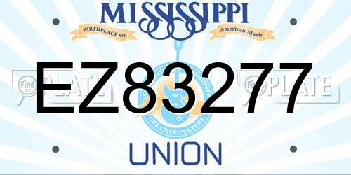 EZ83277 Mississippi License Plate