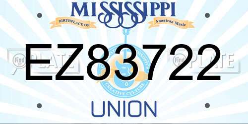 EZ83722 Mississippi License Plate