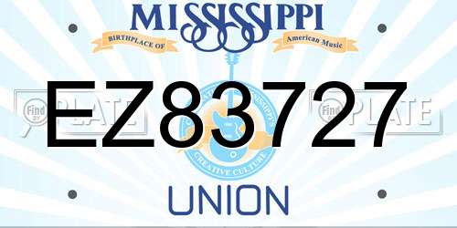 EZ83727 Mississippi License Plate