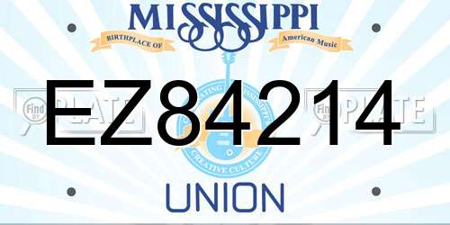 EZ84214 Mississippi License Plate