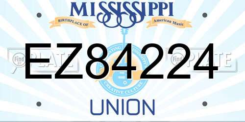 EZ84224 Mississippi License Plate