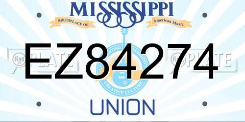 EZ84274 Mississippi License Plate