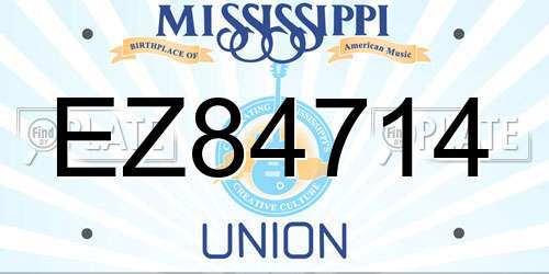 EZ84714 Mississippi License Plate