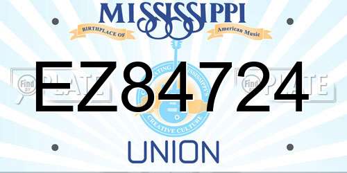 EZ84724 Mississippi License Plate