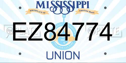 EZ84774 Mississippi License Plate
