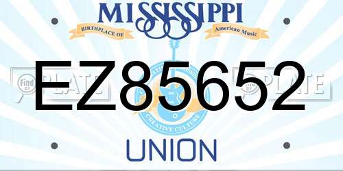 EZ85652 Mississippi License Plate