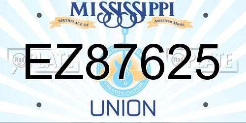 EZ87625 Mississippi License Plate