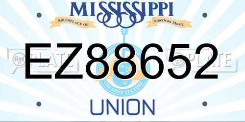 EZ88652 Mississippi License Plate