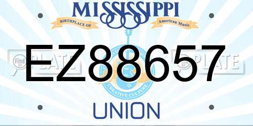 EZ88657 Mississippi License Plate