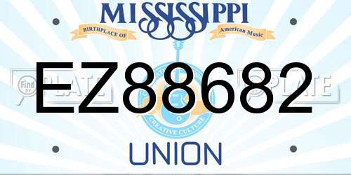 EZ88682 Mississippi License Plate