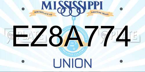 EZ8A774 Mississippi License Plate