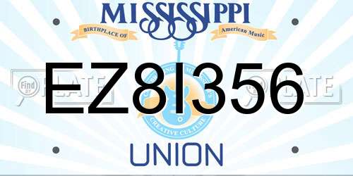 EZ8I356 Mississippi License Plate