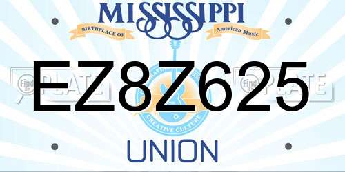EZ8Z625 Mississippi License Plate