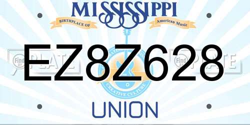 EZ8Z628 Mississippi License Plate