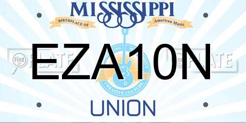 EZA10N Mississippi License Plate