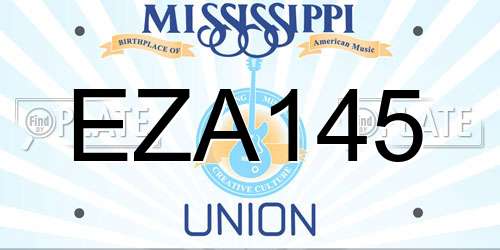 EZA145 Mississippi License Plate