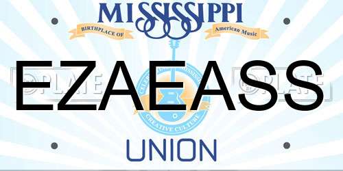 EZAEASS Mississippi License Plate