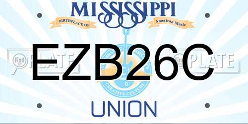 EZB26C Mississippi License Plate