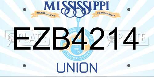 EZB4214 Mississippi License Plate