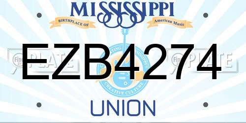 EZB4274 Mississippi License Plate