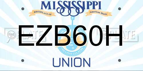 EZB60H Mississippi License Plate