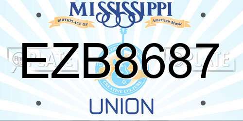 EZB8687 Mississippi License Plate