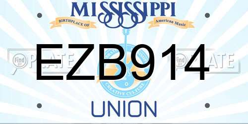 EZB914 Mississippi License Plate