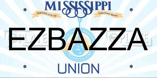 EZBAZZA Mississippi License Plate